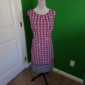 Liz Claiborne Black Print Dress Size L